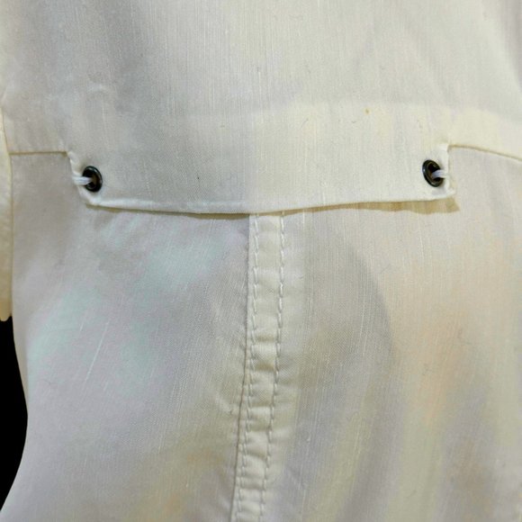 Coldwater Creek Lightweight Jacket Size 14 White Blazer Snap Front Shacket EUC - Picture 3 of 10